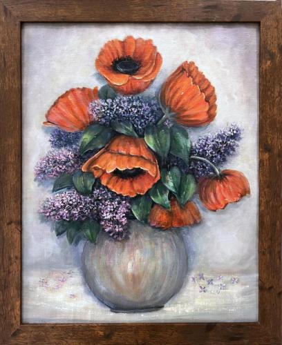 Poppies unsigned ~16x20