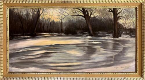 Winter Pond by Evelyn Carter ~29x25