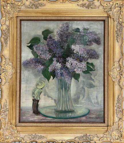 Lilac with Man by Lawrence Carter ~25x30