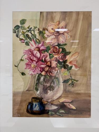 Flowers in Glass Vase by Evelyn Carter