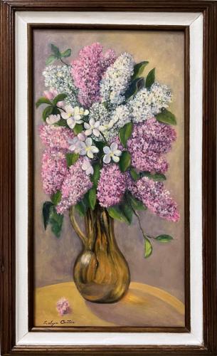 Lilacs in Pink by Evelyn Carter ~16x31